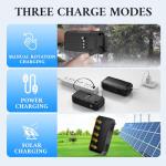 Kigoker 66800mAh Solar Power Bank with Crank