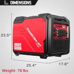 5000 Watt Quiet Portable Inverter Generator with Electric Start