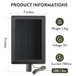 Ring Solar Panel(2nd Generation), 5W Ring Solar Panel Charger with Mount for Stick Up Camera & Pro, Spotlight Plus & Pro, Stick Up Cam Battery, Spotlight Cam Battery (2 Pack Black)