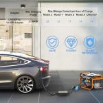 CircleCord 4 Prong 30 Amp to 50 Amp Generator to RV/EV Adapter Cord, NEMA L14-30P to 14-50R, Heavy Duty STW 10 AWG Suit for Tesla Model S/3/X/Y Charging or Generator to House and RV Trailer Camper