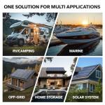 Litime 4 Pack 12V 165Ah Bluetooth Lithium Battery for RV and Marine, Group 31 Size with 1.65X Energy LiFePO4 Battery Higher Energy Density, Perfect for Trolling Motors, Boat, Solar etc.