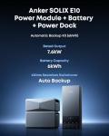 Anker SOLIX E10, Power Dock, 6kWh Battery, 200A Whole-Home Automatic Backup, ≤20ms Switchover, 9kW Solar, Reduce Bills, NEMA 4 & 3R, Up to 12-Month 0% APR