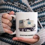 Personalized Towable Generator Vehicle Coffee Mug – Custom Name Ceramic Cup, Unique Gift for Drivers, Mechanics, Car Lovers, Father's Day, Birthday, Christmas, Boys Birthday C1kE9u