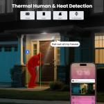 xmartO Wireless Solar Security Camera System, 10CH 4K Expandable WiFi6 NVR+4*4MP 2K Outdoor Cams, All Weather Solar, 2-Way Audio, IR&Color NV, Long Range WiFi Mesh, Free 2-Years Video,No Monthly Fees