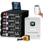 ECO-WORTHY Home Power Station Backup Power,AC 10000W Output+20480Wh LiFePO4 Battery Support Communication,Bluetooth and WiFi,LCD Battery Monitor,for Home Backup,Emergency,Solar System Components