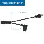 Conntek Power Cord Splitter, NEMA 5-15P to Dual IEC C13