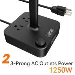 COZOO Headphone Stand with USB Charger and Outlets