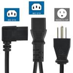 Conntek Power Cord Splitter, NEMA 5-15P to Dual IEC C13