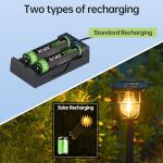 High Capacity AAA Solar Rechargeable Batteries - 8 Pack