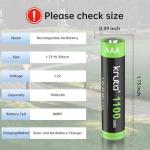 High Capacity AAA Solar Rechargeable Batteries - 8 Pack