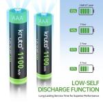 High Capacity AAA Solar Rechargeable Batteries - 8 Pack