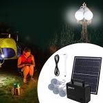 Portable Solar Generator Kit with LED Bulbs