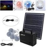 Portable Solar Generator Kit with LED Bulbs
