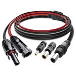 Solar Panel Connector to DC Adapter Cable 4.59ft