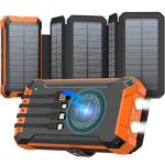 GOODaaa 36800mAh Solar Power Bank with Five Outputs