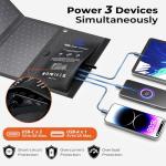 BigBlue 28W Portable Solar Charger with 3 USB Ports