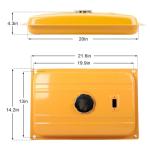 5 Gallon Yellow Fuel Tank with Filter and Gauge