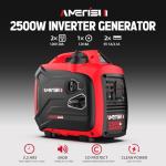 AMERISUN 2500W Portable Inverter Generator with CO Sensor