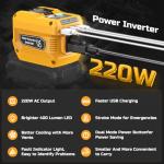 220W Power Inverter for Dewalt 20V Batteries