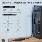 Cable Matters 2-Pack 6ft Power Extension Cords