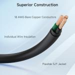 Cable Matters 2-Pack 6ft Power Extension Cords