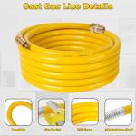 Jasdego 3/4'' 70ft Flexible Gas Line Tube