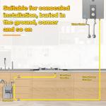 Jasdego 3/4'' 70ft Flexible Gas Line Tube