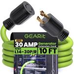 30-Amp 10 Ft Generator Extension Cord, 4-Prong