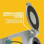 Reliance Controls 30-Amp Power Inlet Box, Gray