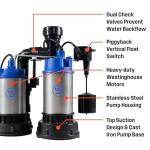 Westinghouse 1/2 HP Sump Pump Battery Backup System