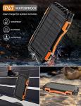 Portable Solar Power Bank 42800mAh with Flashlight