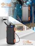 Portable Solar Power Bank 42800mAh with Flashlight