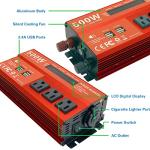 500W Car Power Inverter with USB Ports