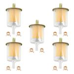 Luxlead 3/8" Gas Inline Fuel Filters, 5 Pack