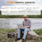 500W Portable Power Station with 2 AC Outlets