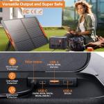 ZOUPW 100W Portable Solar Panel Charger
