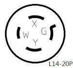Parkworld 25FT 20 AMP L14-20 Generator Extension Cord