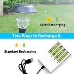 Brightown 12-Pack Rechargeable AAA Solar Batteries