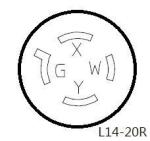 Parkworld 25FT 20 AMP L14-20 Generator Extension Cord
