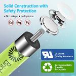 Brightown 12-Pack Rechargeable AAA Solar Batteries