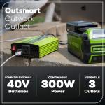 Greenworks 40V Cordless 300W Power Inverter