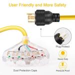 30 Amp to 15 Amp Generator Power Cord Adapter