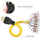 30 Amp to 15 Amp Generator Power Cord Adapter