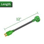 30 Amp to 50 Amp Welder Adapter, 12 Inch