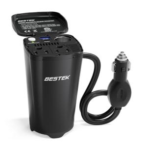 BESTEK 200W Power Inverter with USB Fast Charger
