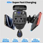 BESTEK 200W Power Inverter with USB Fast Charger