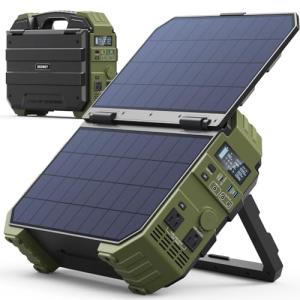 BROWEY 1600W Portable Power Station with Solar Panel