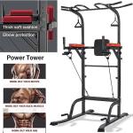 Adjustable Power Tower for Home Strength Training