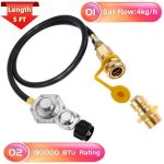 MCAMPAS 5FT Propane Regulator & Hose with Fittings