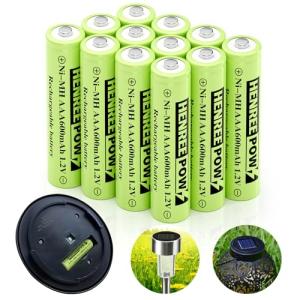 Henreepow Rechargeable 1.2V Ni-MH AAA Batteries 12-Pack